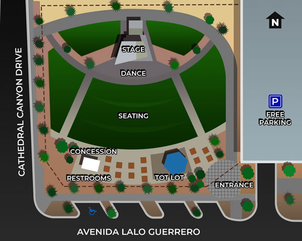 Cathedral City Community Amphitheater Layout